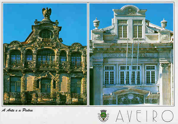 N.� 13 - AVEIRO A Arte e a Pedra - Ed. Artes Gr�ficas - SD - Dim 15x10,5cm - Col. M�rio Silva.