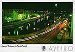 N.� 24 - AVEIRO Aspecto Nocturno do Canal Central - Ed. Artes Gr�ficas - SD - Dim 15x10,5 cm - Col. M�rio,Silva.