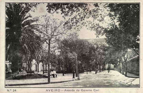 N� 24 - AVEIRO-Avenida do Governo Civil - Editor n�o indicado - SD - Dim. 13,3x8,7 cm. - Col Enio Semedo