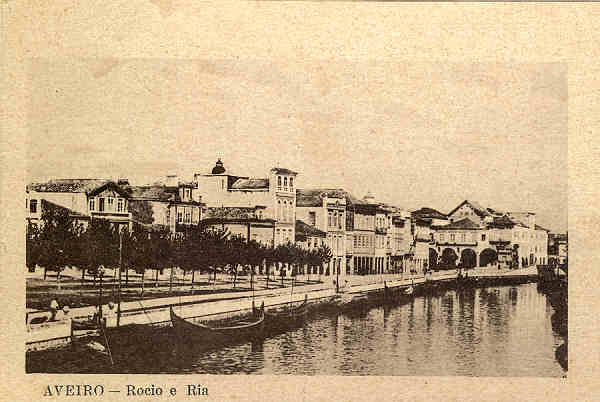 SN - AVEIRO - Rocio e Ria - Edit. Alberto Malva, Rua da Madalena, 23, Lx - SD Dim 13,2x8,9 cm - Col. Paulo Neves (circ. 1930).