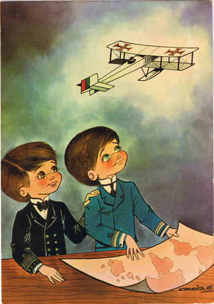 N� 12-GAGO COUTINHO e SACADURA CABRAL. 1� travessia a�rea Lx ao Rio Jan. 1922 - Ed. C�mer, Trav. Alecrim, 1-Lx-SD-Dim. 10,5x15 cm.-Col. M. Boia.