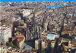 N� 61 - Barcelona. Vista a�rea da Catedral - Editor V.C., Barcelona - 15x10,6 cm - Col. Am�lcar Monge da Silva (1977)