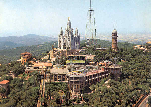 N� 161 - Barcelona. Cume do Tibidabo - Editor Pelayo,Barcelona - Circulado em  1971  - 14,8x10,6 cm - Col. Am�lcar Monge da Silva