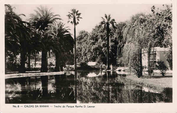 N� 8 - Portugal. Caldas da Rainha - Trecho do Parque Rainha D. Leonor - Editor Havaneza, Caldas da Rainha - 1952 - Dim. 9x14 cm. - Col. M. Chaby