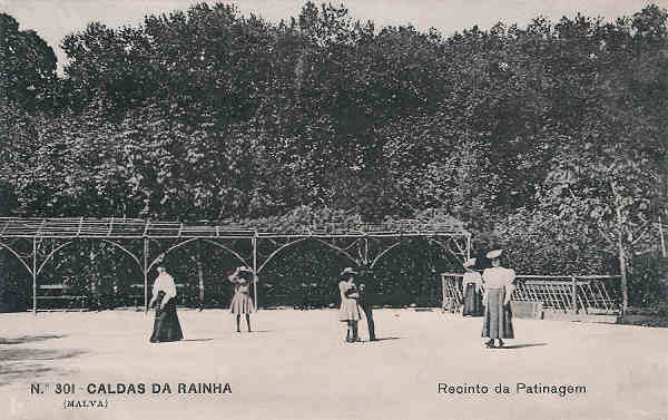 N� 301 - Portugal. Caldas da Rainha - Recinto da Patinagem - Editor Alberto Malva - Editado 1907 - Dim. 9x14 cm - Col. Miguel Chaby