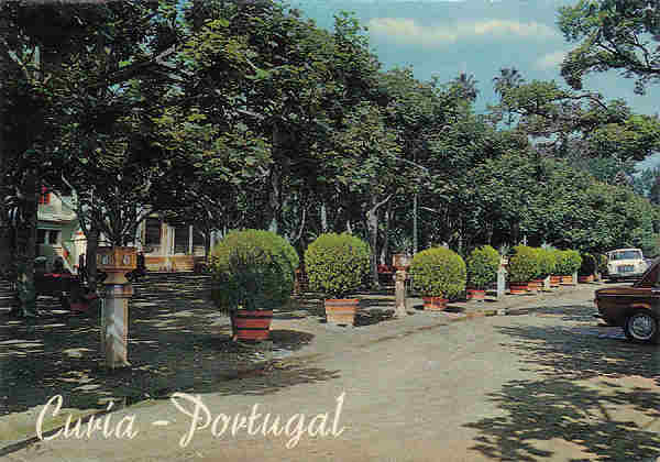 N� 1524-CURIA-Interior do parque-Ed Portugal Turistico-15,0x10,5cm-Circ 9-1984-Colec A SIMOES 1028