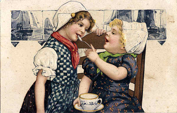 Serie 6523 - Postal com relevo - Editor Paul Finkenrath, Berlin - Circulado em 1906 - Dim. 13,9x8,9 cm - Col. Am�lcar Monge da Silva