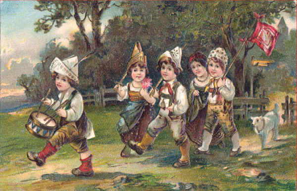 S�rie 6943 - Postal com relevo - Editor Paul Finkenrath, Berlin - Circulado em 1906 - Dim. 13,9x8,9 cm - Col. Am�lcar Monge da Silva