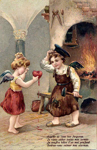 Serie 6247 - Postal em relevo - Edi��o Paul Finkenrath, Berlin - Circulado em 1907 - Dim. 13,7x8,7 cm - Col. Am�lcar Monge da Silva