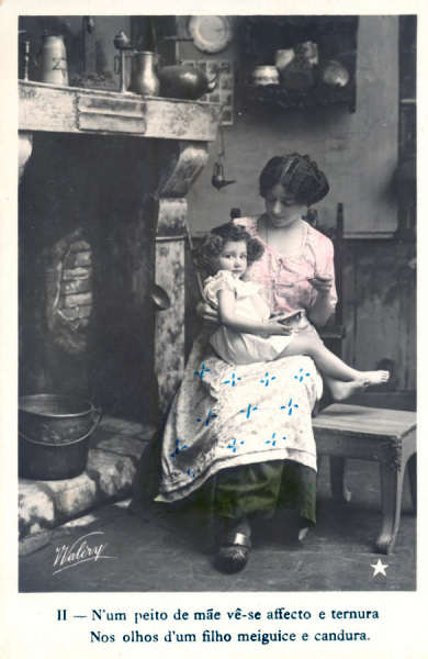 II - M�e e filha - Editor Esteves & C�, Lisboa - Edi��es ETOILE, Paris - Dim. 13,9x9 cm - Col. Am�lcar Monge da Silva (cerca de 1910)