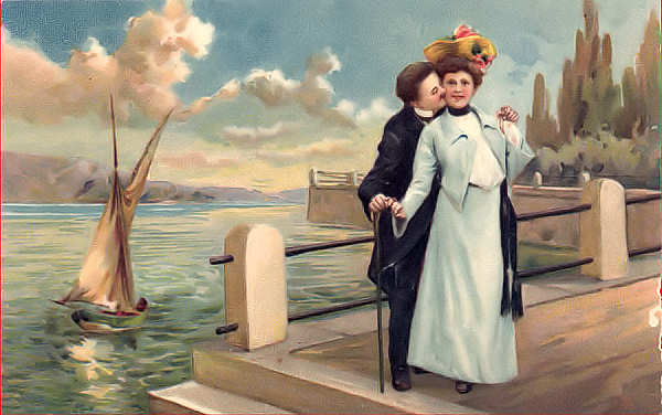 S�rie 6265 - Postal em relevo) - Edi��o Paul Finkerenrath, Berlin - Dim. 13,7x8,7 cm - Col. Am�lcar Monge da Silva (cerca de 1900)