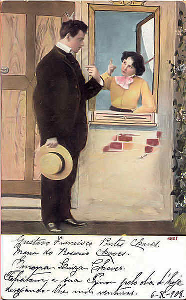 N� 452/I - Edi��o an�nima alem� - Circulado em 1908 - Dim.  14x8,6 cm - Col. Am�lcar Monge da Silva