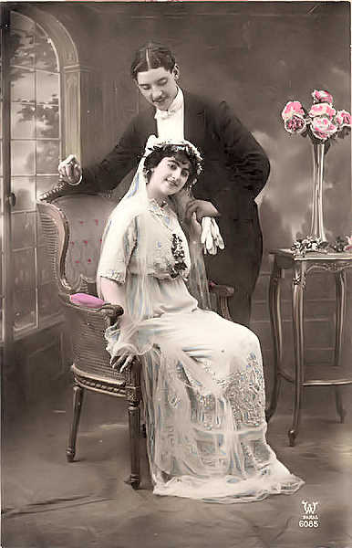 S�rie 6085 - Editor WA, Paris - Dim. 13,6x8,8 cm - Col. Am�lcar Monge da Silva (cerca de 1910)