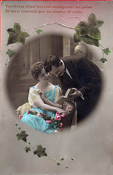 SN - Edi��o an�nima francesa - Carimbo postal e censura militar de 1917 - Dim. 13,8x8,8  cm - Col. Am�lcar Monge da Silva