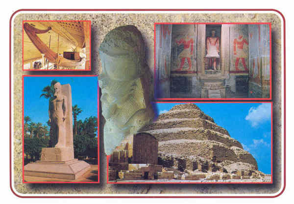 SN - Memphis,Pir�mide de Sakkara - Dim. 15,7x11,1 cm - Edi��o El Faraana Advertising & Printing - Col. Am�lcar Monge da Silva (2005)