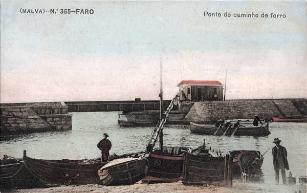 N� 365 - Ponte do caminho de ferro - Edi��o Malva - Dim. 138x88 mm - Col. A. Monge da Silva (cerca de 1905)