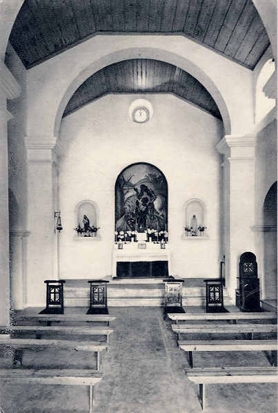 SN - Foz do Arelho.  Col�nia de f�rias Marechal Carmona. Capela sob a invoca��o do Beato Nun'�lvares Pereira (Interior) - Editor FNAT1960 - Dim 15x10 cm - Col. Diamantino Fernandes