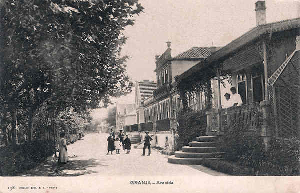 N� 138 - Portugal. Granja (Vila Nova de Gaia) - Avenida - Editor Emilio Biel - Dim. 9x14 cm. - Col. M. Chaby