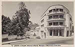 N� 75 - LEIRIA. Avenida Almirante Almeida Henriques e restaurante Verde Pyno - Col. Passaporte Loty - Dim. 14x9 cm. - Col. Dulce Gabriel