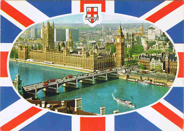 N.� 187-C - LONDON - THE HOUSES OF PARLIAMENT AND WESTMINSTER BRIDGE - Ed. CAPITAL SOUVENIRS (London) Ltd. 8 Shorts Gardens WC2 836 2572/2382 Printed by United Artists Ltd. Israel. Published by I.V.P. Ltd. London. - SD - Dim. 14,6x10,4 cm - Col. Manuel B�ia (1986)