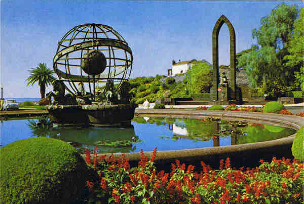 MD 97 - MADEIRA  Funchal: Pra�a do Infante - Distribuidor no Funchal: F. Ribeiro, Rua Nova de S.Pedro 27. Telef. 23930 - SD - Dim. 14,5x10,2 cm. - Col. F�tima e Manuel B�ia (1975).