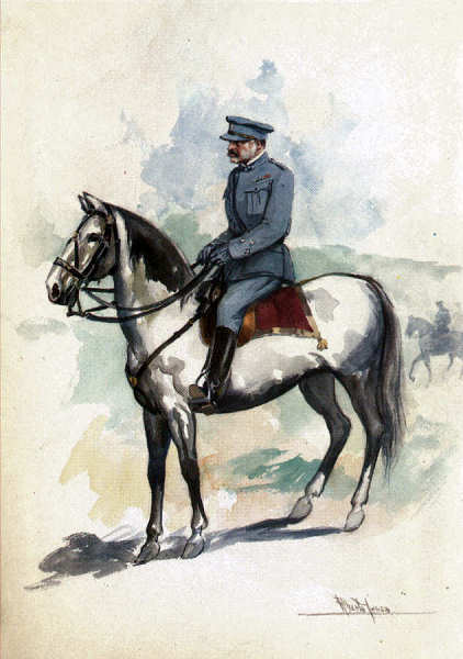 N� 20 - General Comandante (C.E.P.-1916) - Edi��o Museu Militar, 1990 - Dim. 14,8x10,4 cm -  Aguarela de Alberto de Sousa - Col. Am�lcar Monge da Silva