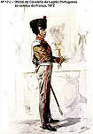 N� 17-2 - Oficial de Cavalaria da Legi�o Portuguesa ao servi�o de Fran�a, 1812 - Aguarela do Cor. Ribeiro Artur - Edi��o Jornal do Ex�rcito, 1983 - Dim. 15x10,5 cm - Col. A. Monge da Silva.