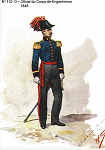 N� 110-13 - Oficial do Corpo de Engenheiros, 1848 - Aguarela do Cor. Ribeiro Artur - Edi��o Jornal do Ex�rcito, 1983 - Dim. 15x10,3 cm - Col. A. Monge da Silva