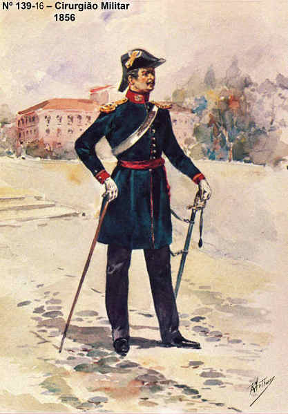 N� 139-16 - Cirurgi�o Militar, 1856 - Aguarela do Cor. Ribeiro Artur - Edi��o Jornal do Ex�rcito, 1985 - Dim. 15x10,3 cm - Col. A. Monge da Silva