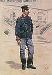 N� 184-21 - Oficial de Infantaria, Capit�o, 1895 - Aguarela do Cor. Ribeiro Artur - Edi��o Jornal do Ex�rcito, 1987 - Dim. 15x10,3 cm - Col. A. Monge da Silva
