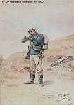 N� 197-22 - Vedeta de Infantaria  em 1900 - Aguarela do Cor. Ribeiro Artur - Edi��o Jornal do Ex�rcito, 1987 - Dim. 15x10,3 cm - Col. A. Monge da Silva