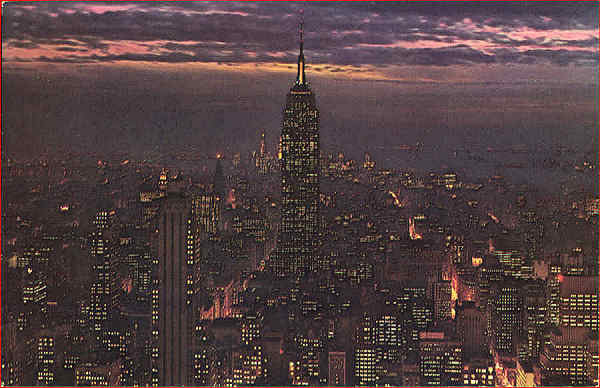 N� 505 - Night Time - Editor �De Luxe Greeting Card Co�, Newark - Dim. 14x8,9 cm - Col. A. Monge da Silva (cerca de 1950)