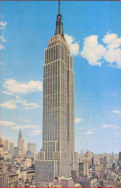 N� 151162 - Empire State Building (2) - Editor �Nesper�s Map & Guide�, New York - Dim. 13,8x8,9 cm - Col. A. Monge da Silva (cerca de 1960)