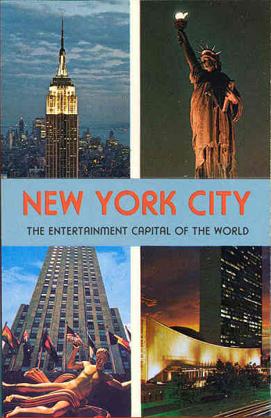 N� P321598 - NY City - Editor �Ogden Foods Service Corp.� -  Dim. 13,9x9,0 cm - Col. A. Monge da Silva (cerca de 1980)