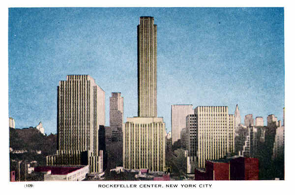 P 109 - New York City; c.1950 - Rockefeller Center (2) - Editor �The American News Co�, New York - Dim. 15,3x10,2 cm - Col. A. Monge da Silva (cerca de 1950)