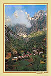 SN - Picos da Europa. Cain, vista general. Al fondo Pe�a Blanca y Canal de la Jerrera - Ediciones Sandi, Potes - Dim. 15x10,4 cm - Col. Am�lcar Monge da Silva (1992)