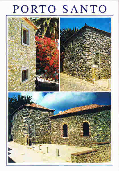 N.� 16 PS - PORTO SANTO (Madeira) Casa onde viveu Crist�v�o Colombo - ED. ESCUDO DE OURO Distribuidor: FRANCISCO RIBEIRO-Rua Nova de S. Pedro,27-29 9000 FUNCHAL,Madeira (Tel.223930) Printed in Spain by FISA-Barcelona Fotos da Secret� Reg. de Turismo,FUNCHAL - SD - Dim. 10,3x14,9 cm - Col. Manuel B�ia (1997).