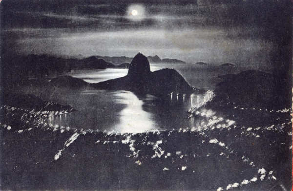 SN - Botafogo e entrada da Barra - Dim. 13,5x8,9 cm - Edi��o an�nima - Circulado em 1923 - Col. A. Monge da Silva (1923)