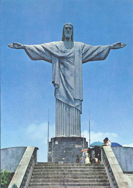 N� 96 - Corcovado, Cristo Redentor - 15,0x10,5 cm - Editora Gr�fica Franco Brasileira, Rio -  Col. A. Monge da Silva (1970)