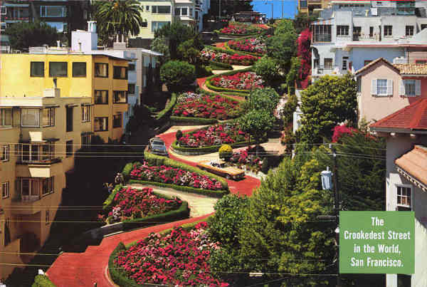 N� 10C-SF-32ADJ - San Francisco. Lombard Streed - Editor Smith Novelty Co, San Francisco - Circulado em 1979 - Dim. 14,7x10,2 cm - Col. Am�lcar Monge da Silva