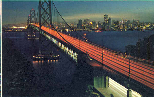 N� 5P97159 - San Francisco - Oakland Bay Bridge (4) - Editor Smith Novelty Co, San Francisco - Dim. 14x9 cm - Col. Am�lcar Monge da Silva (- Adquirido em 1979)