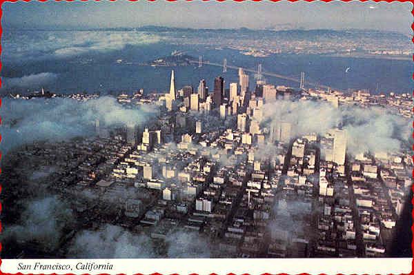 N� B6034 - San Francisco - A foggy day (2) - Editor Smith Novelty Co, San Francisco - Dim. 14x9 cm - Col. Am�lcar Monge da Silva (- Adquirido em 1979)