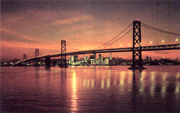 N� C29423 - San Francisco - Oakland Bay Bridge (3) - Editor Smith Novelty Co, San Francisco - Dim. 14x9 cm - Col. Am�lcar Monge da Silva (- Adquirido em 1979)
