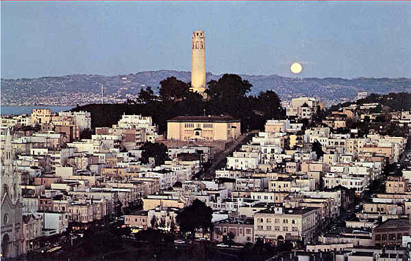 N� C32453 - San Francisco - Coit Tower - Editor Smith Novelty Co, San Francisco - Dim. 14x9 cm - Col. Am�lcar Monge da Silva (- Adquirido em 1979)