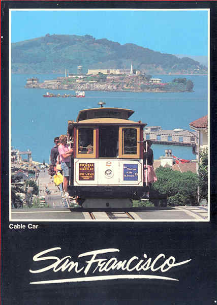 N� J6999 - San Francisco - Cable Car (4) - Editor Smith Novelty Co, San Francisco - Dim. 14x9 cm - Col. Am�lcar Monge da Silva (- Adquirido em 1979)