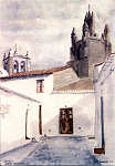 SN - Serpa, Castelo em Aguarela de Manuela Soares - Edi��o Museu Etnogr�fico de Serpa (1987) - Dim.15x10,4 cm - Col. A. Monge da Silva