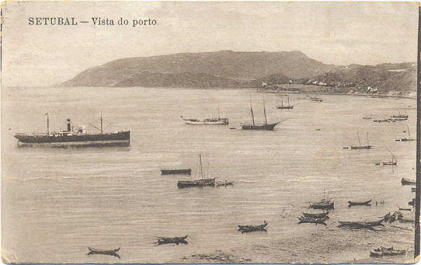 SN - Set�bal. Vista do porto - Ed. Alberto Malva - R. da Madalena 28, Lisboa � U.P.Universelle - (Circulado em 1939) - Dim. 8,5x14 cm. - Col. Vieira Pinto