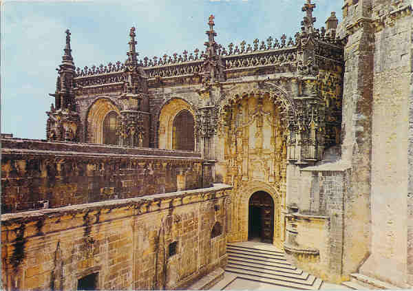 N� 529 - Tomar. Convento de Cristo. Entrada da Igreja - Colec��o A. Passaporte LOTY - SD - Dim. 14,8x10,4 cm - Col. Jo�o Ponte