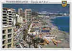 Ref 38 - Torremolines - Costa del Sol. Paseo Mar�timo, Playa de El Bajondilo - Ed. L. Dominguez - Dim.14,8x10,3 cm - Col. M�rio Silva