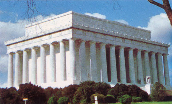 SN - Lincoln Memorial - Edi��o an�nima - Dim. 14x8,9 cm - Col. Am�lcar Monge da Silva (c.1970)